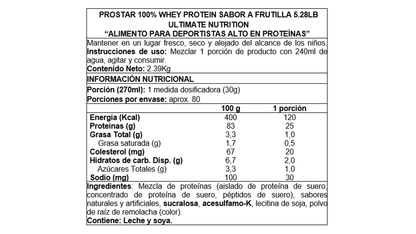ProStar 100% Whey Protein 5 lbs - Ultimate Nutrition 80 serv