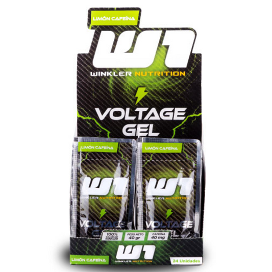 Gel Voltaje Cafeina 40mg Limon  Winkler Nutrition Caja 24 Un