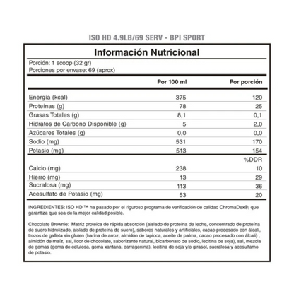 Proteína Bpi Iso Hd 4.8 Lbs Vanilla Cookie